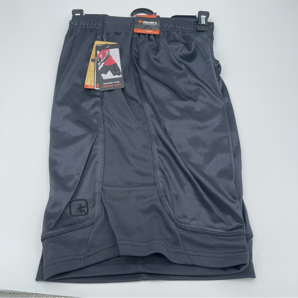 And1 Men's Charcoal Athletic Shorts